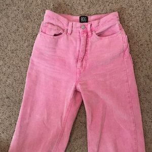 urban outfitters pink corduroy wide leg pants